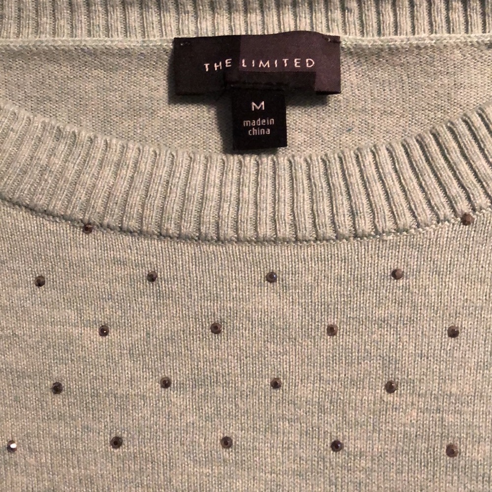 The Limited mint green studded sweater - Picture 3 of 8